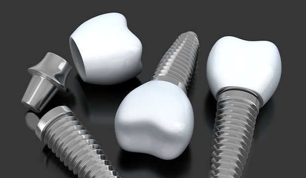 Three types of dental implants