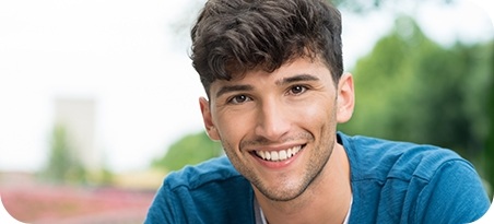 Young man with healthy smile